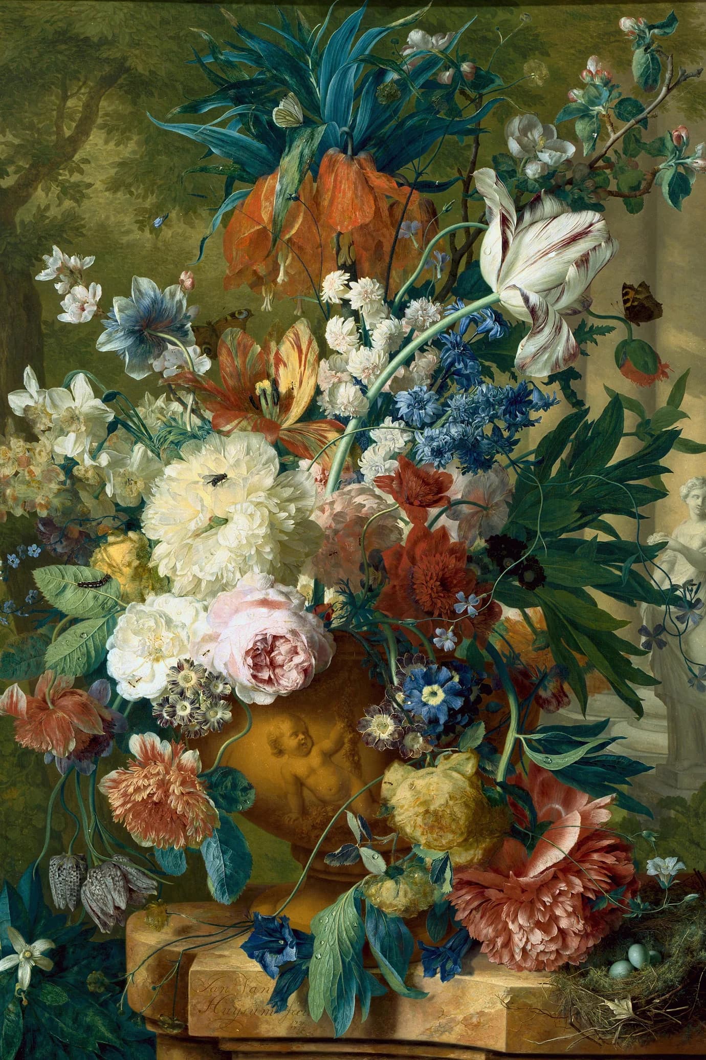 Flowers in a Vase with Crown Imperial and Apple Blossom ...