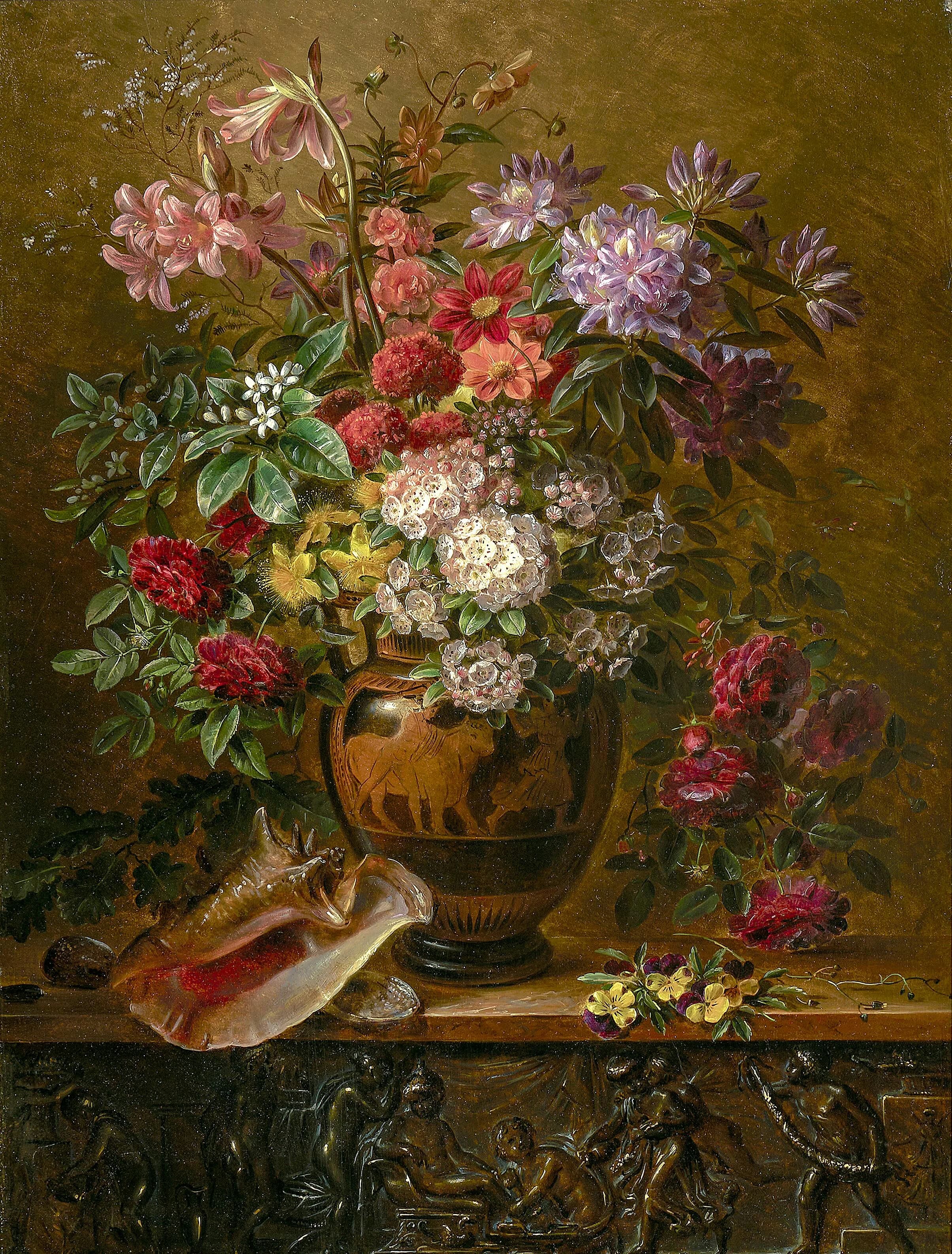 Still Life with Flowers in a Greek Vase